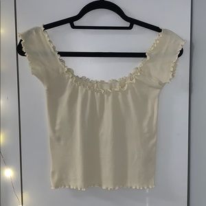 Brandy Melville pastel yellow top